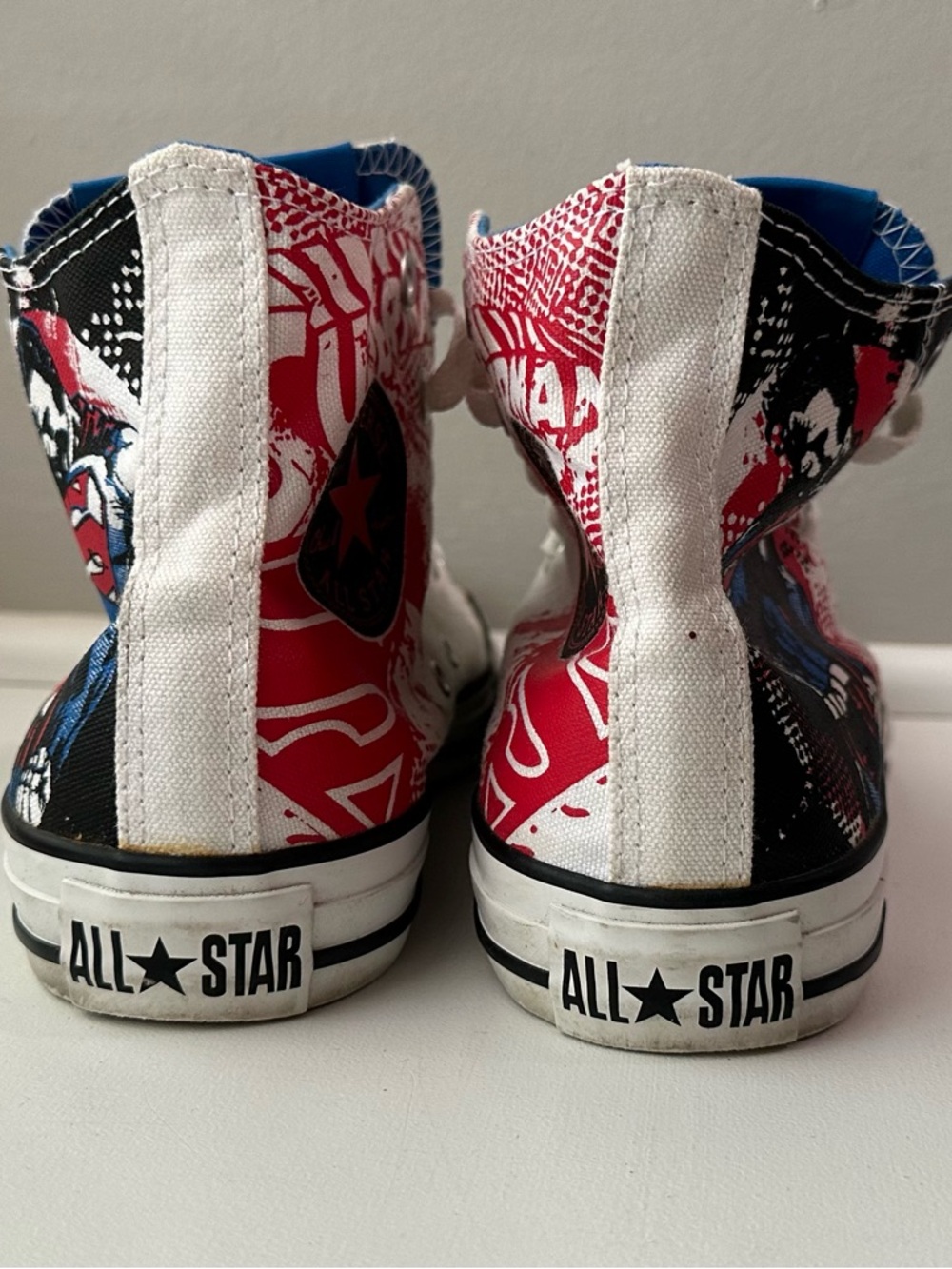 Converse White, Red & Blue Superman High-Top Sneakers - Picture 3 of 7
